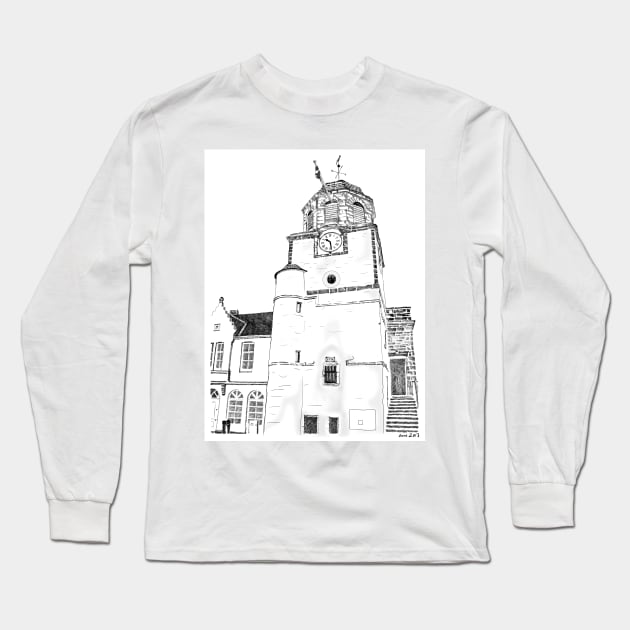 Tollbooth on Dysart High Street. Kingdom of Fife, Scotland Long Sleeve T-Shirt by grantwilson